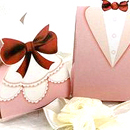 粉色禮服喜糖盒